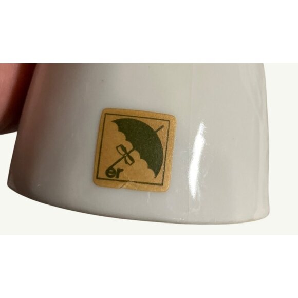 Vintage Hand-Painted Porcelain Bell With Blue White with Hat & Roses Design - Picture 3 of 11